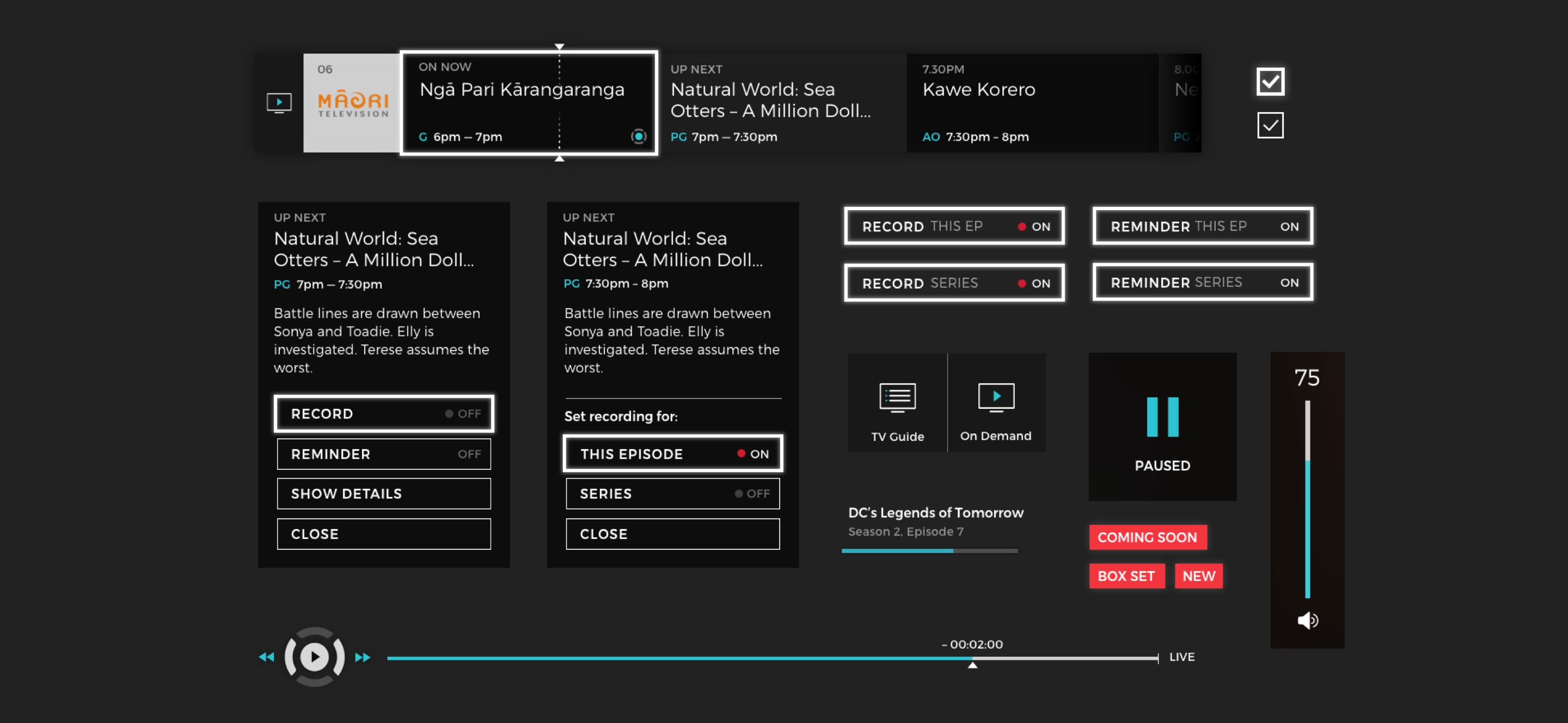 Freeview UI